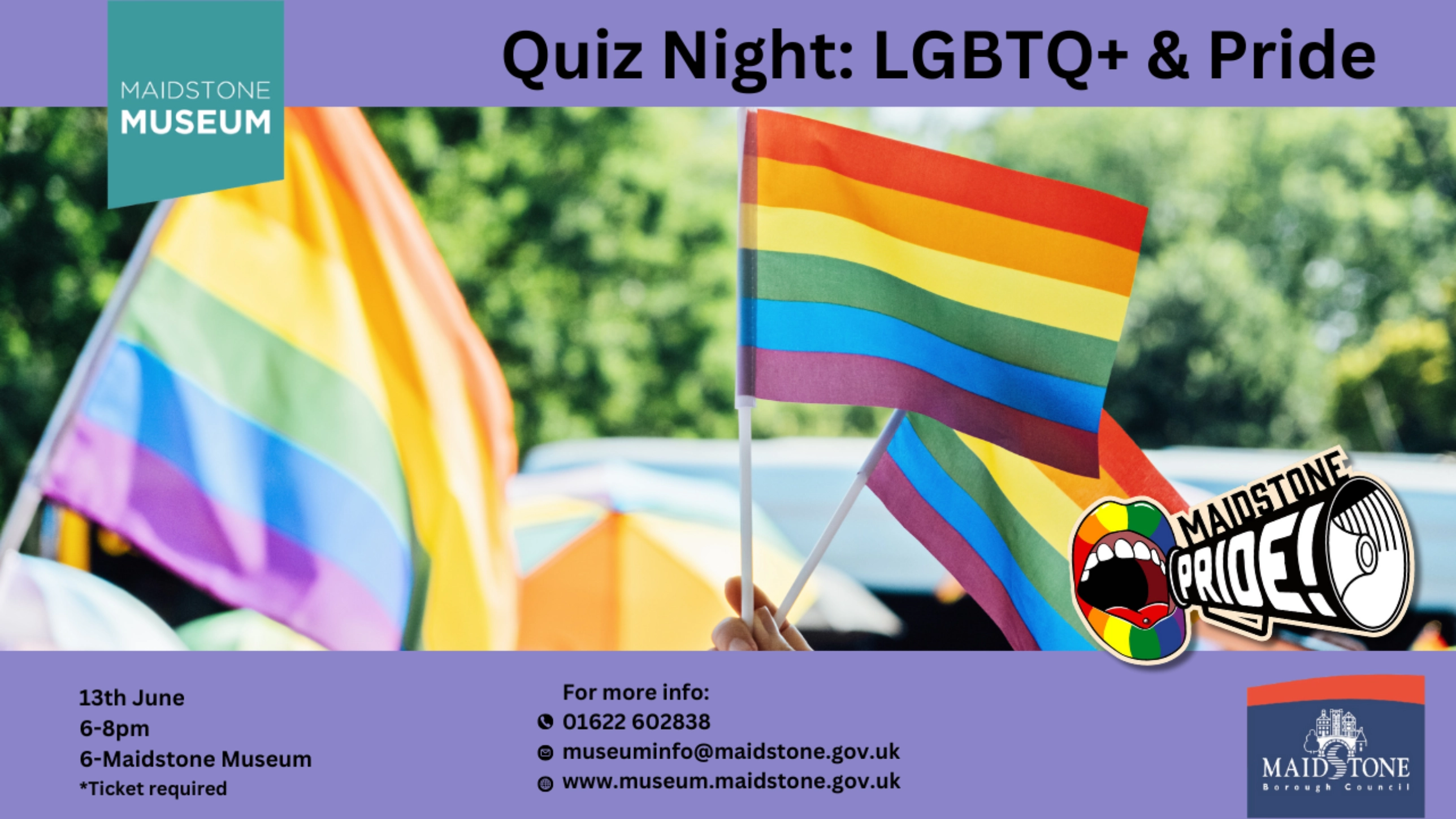 Maidstone Museum Quiz Night: LGTBQ+ & Pride