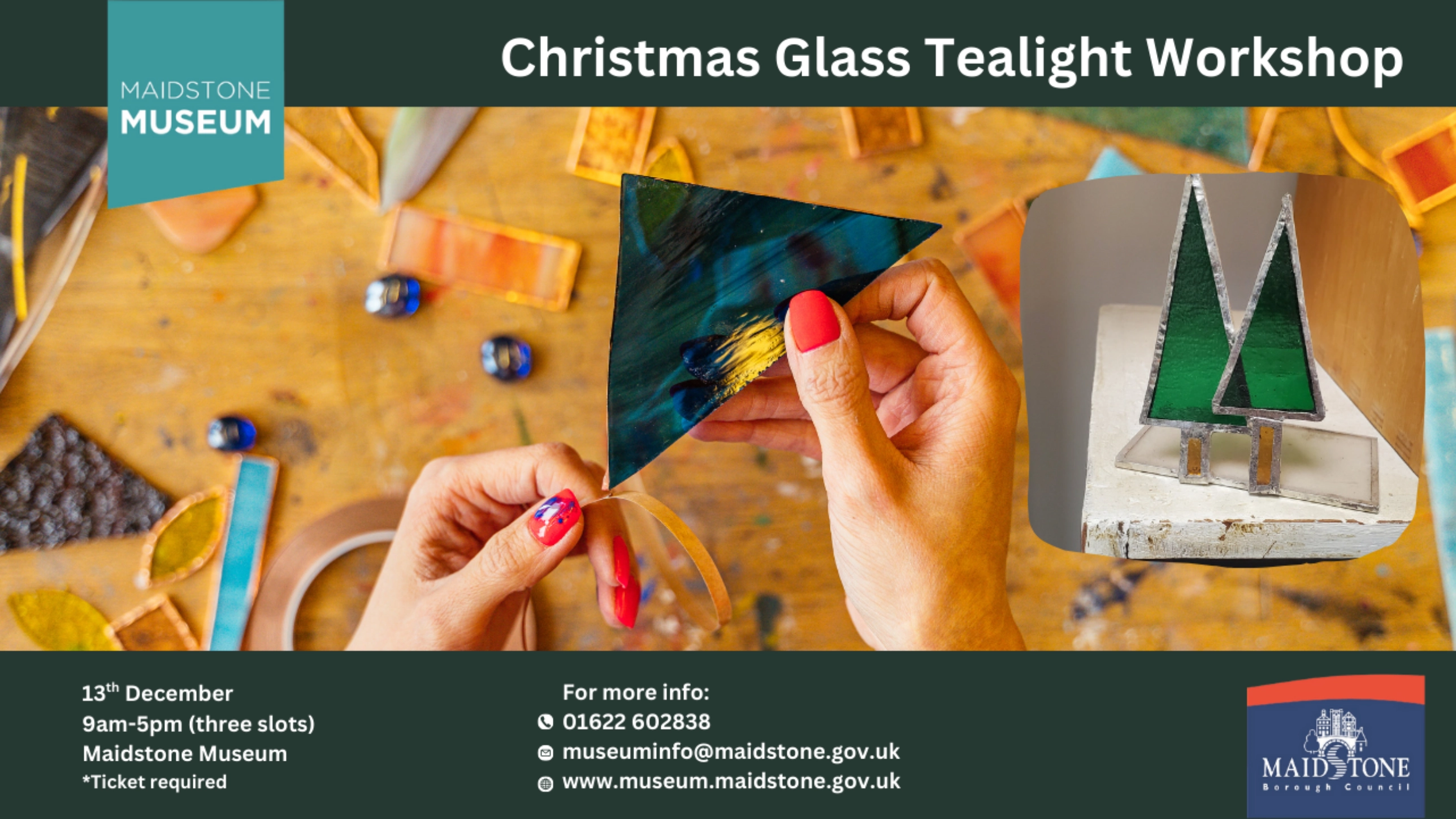 Maidstone Museum: Christmas Glass Workshop with Mona Whitton	