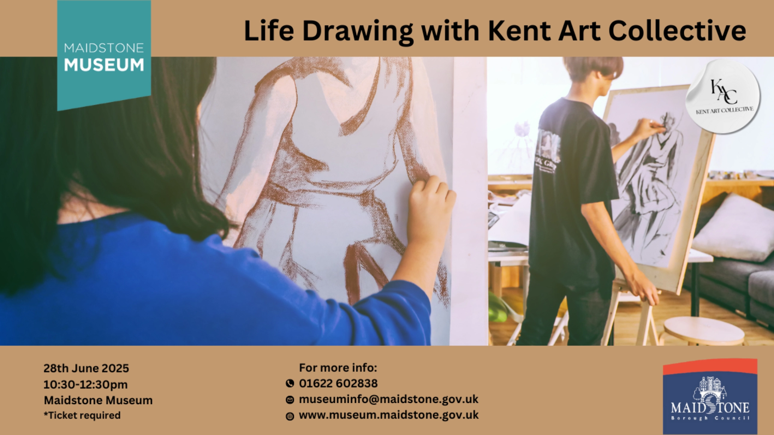 Maidstone Museum: Life Drawing with Kent Art Collective 	