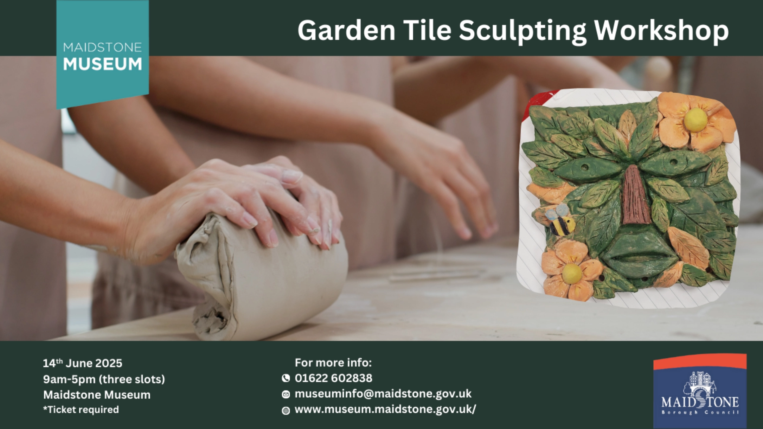 Maidstone Museum: Garden Tile Sculpting Workshop with Mona Whitton	