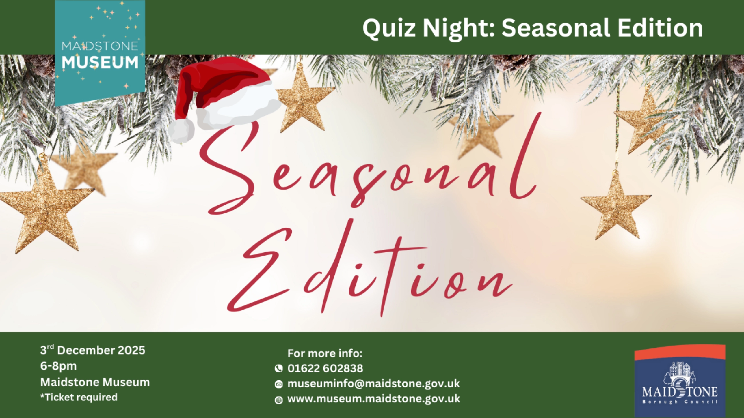 Maidstone Museum Quiz Night: Seasonal Edition 