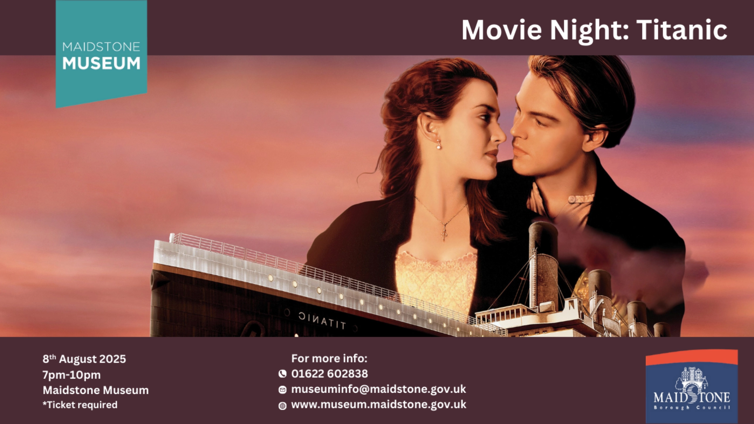 Maidstone Museum Movie Night: Titanic 	